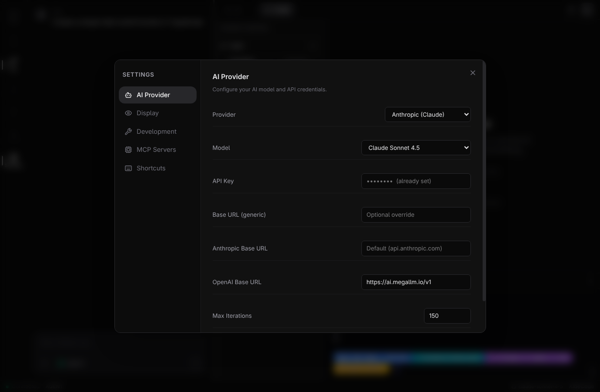 AI Provider Settings